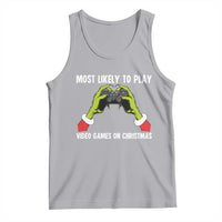 Funny Elf Hand Christmas Tank Top Most Likely To Play Video Games On Christmas - Wonder Print Shop