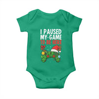 Funny Gaming Christmas Baby Onesie I Paused My Game To Be Here - Wonder Print Shop