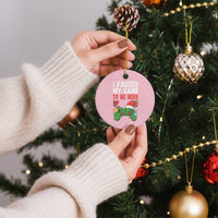 Funny Gaming Christmas Ceramic Ornament I Paused My Game To Be Here - Wonder Print Shop