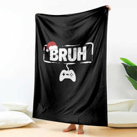 Funny Gaming Christmas Throw Blanket Gamer Bruh Video Game - Wonder Print Shop