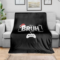 Funny Gaming Christmas Throw Blanket Gamer Bruh Video Game - Wonder Print Shop