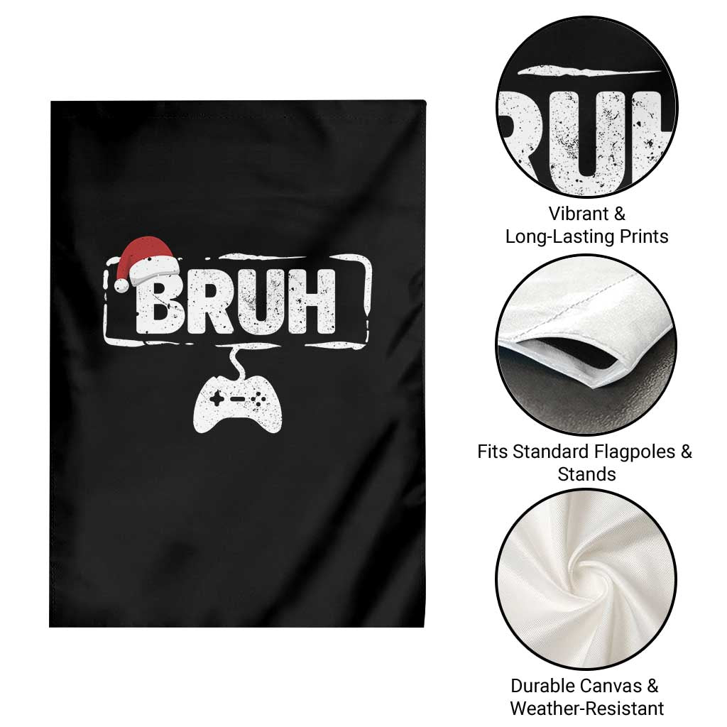 Funny Gaming Christmas Garden Flag Gamer Bruh Video Game - Wonder Print Shop