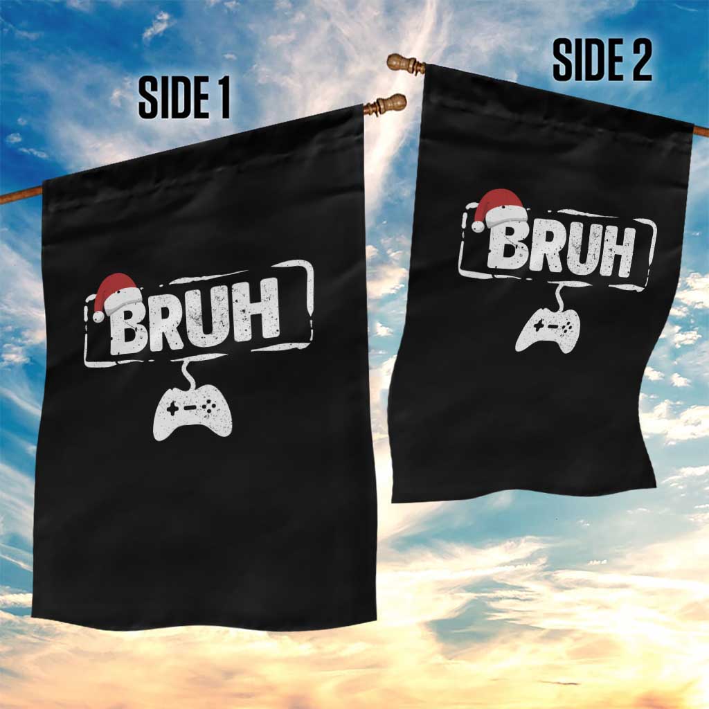 Funny Gaming Christmas Garden Flag Gamer Bruh Video Game - Wonder Print Shop