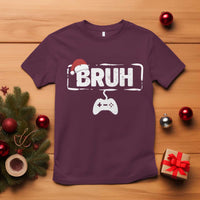 Funny Gaming Christmas T Shirt Gamer Bruh Video Game - Wonder Print Shop