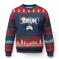 Funny Gaming Xmas Ugly Christmas Sweater Gamer Bruh Video Game - Wonder Print Shop