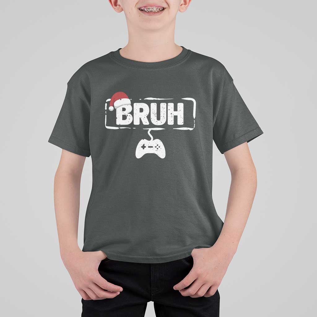 Funny Gaming Christmas T Shirt For Kid Gamer Bruh Video Game - Wonder Print Shop