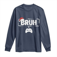Funny Gaming Christmas Long Sleeve Shirt Gamer Bruh Video Game - Wonder Print Shop