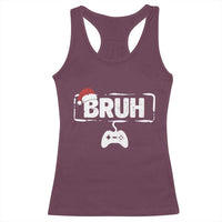 Funny Gaming Christmas Racerback Tank Top Gamer Bruh Video Game - Wonder Print Shop