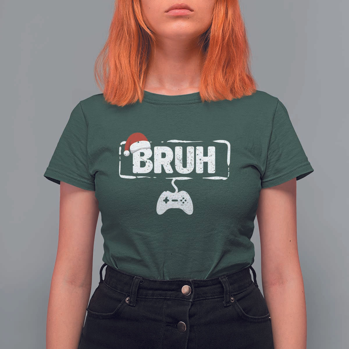 Funny Gaming Christmas T Shirt For Women Gamer Bruh Video Game - Wonder Print Shop