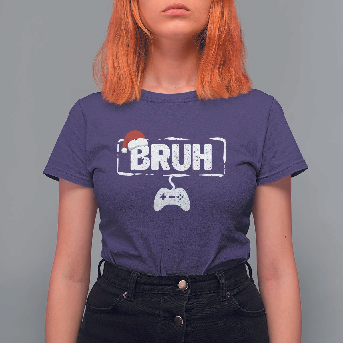 Funny Gaming Christmas T Shirt For Women Gamer Bruh Video Game - Wonder Print Shop