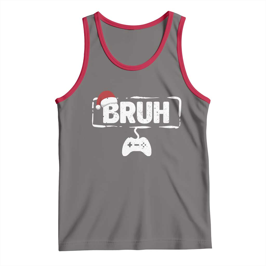 Funny Gaming Christmas Tank Top Gamer Bruh Video Game - Wonder Print Shop
