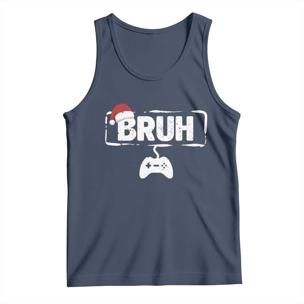 Funny Gaming Christmas Tank Top Gamer Bruh Video Game - Wonder Print Shop