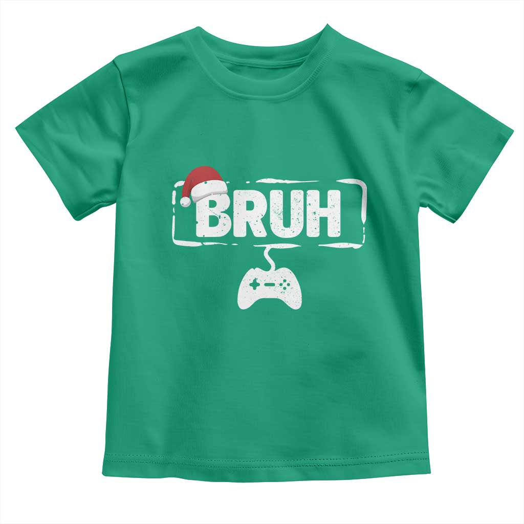 Funny Gaming Christmas Toddler T Shirt Gamer Bruh Video Game - Wonder Print Shop