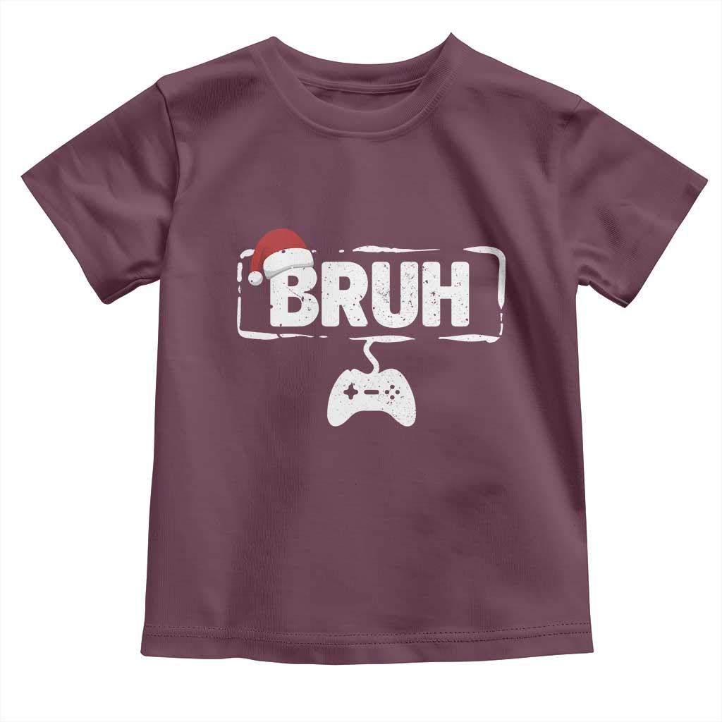 Funny Gaming Christmas Toddler T Shirt Gamer Bruh Video Game - Wonder Print Shop