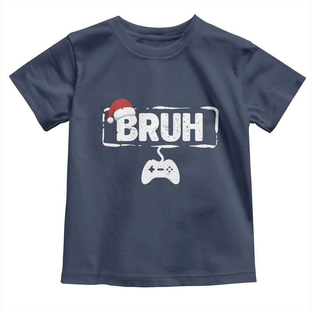 Funny Gaming Christmas Toddler T Shirt Gamer Bruh Video Game - Wonder Print Shop