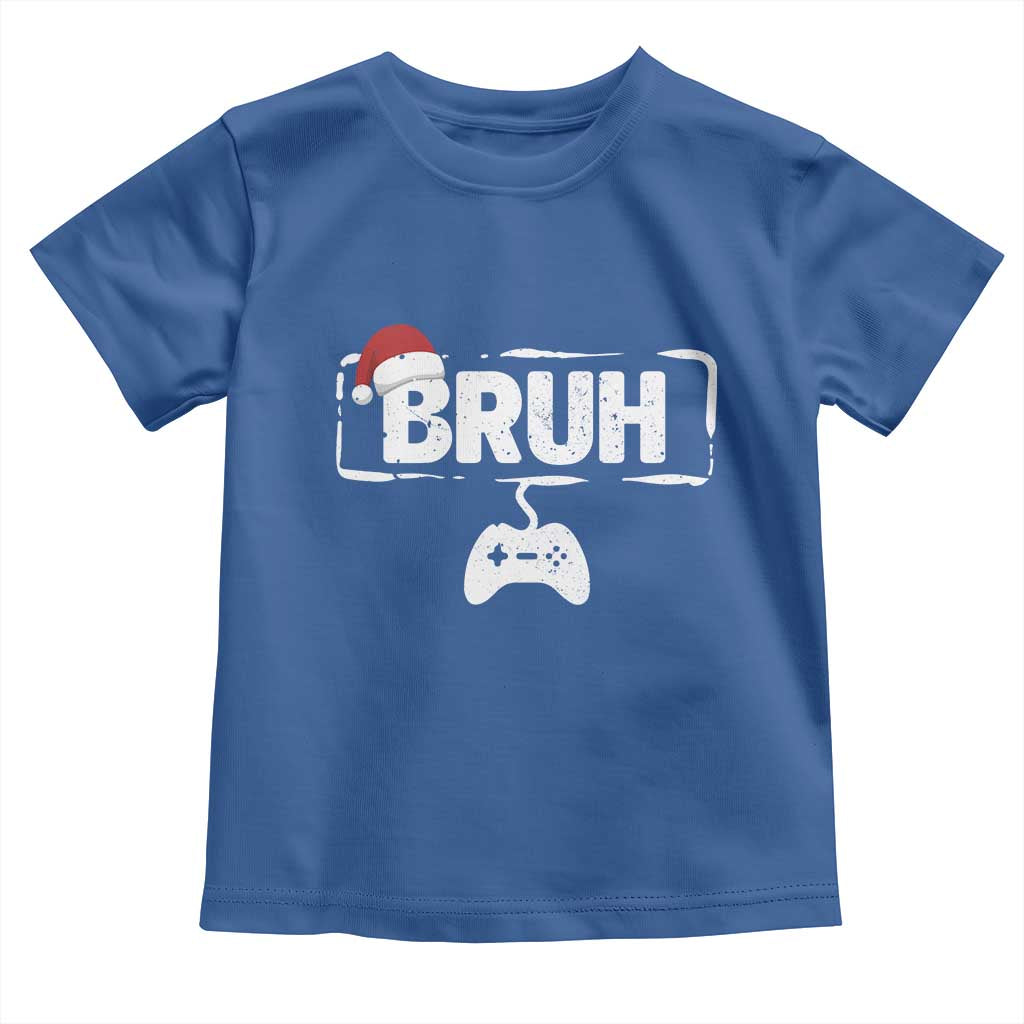 Funny Gaming Christmas Toddler T Shirt Gamer Bruh Video Game - Wonder Print Shop