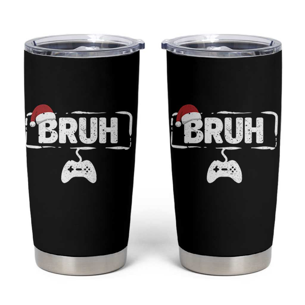 Funny Gaming Christmas Tumbler Cup Gamer Bruh Video Game - Wonder Print Shop
