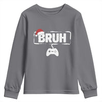 Funny Gaming Christmas Youth Sweatshirt Gamer Bruh Video Game - Wonder Print Shop