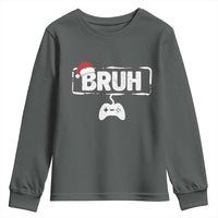 Funny Gaming Christmas Youth Sweatshirt Gamer Bruh Video Game - Wonder Print Shop