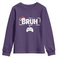Funny Gaming Christmas Youth Sweatshirt Gamer Bruh Video Game - Wonder Print Shop