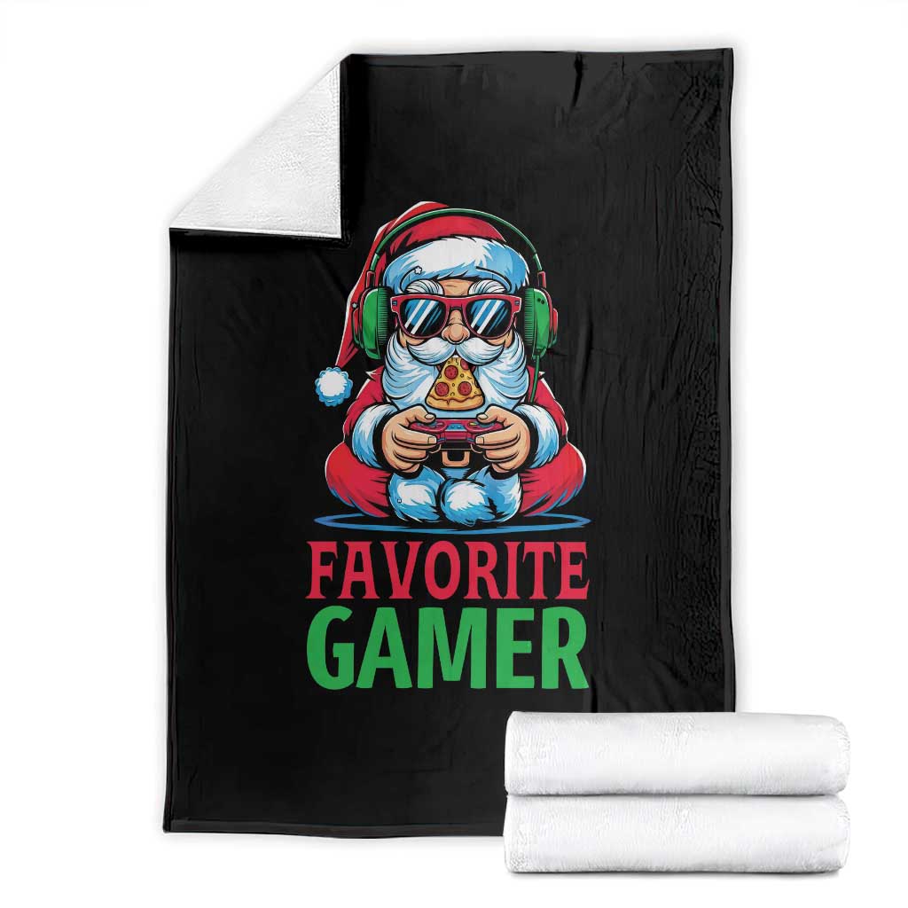 Funny Santa Gamer Christmas Throw Blanket - Wonder Print Shop