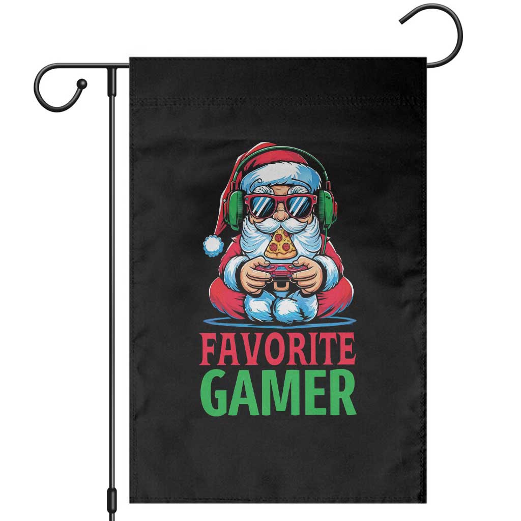 Funny Santa Gamer Christmas Garden Flag - Wonder Print Shop