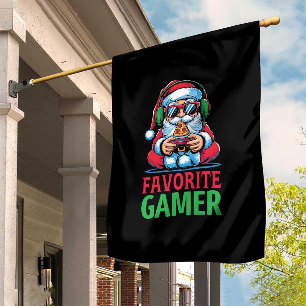 Funny Santa Gamer Christmas Garden Flag - Wonder Print Shop