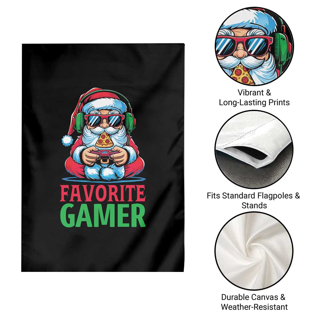 Funny Santa Gamer Christmas Garden Flag - Wonder Print Shop