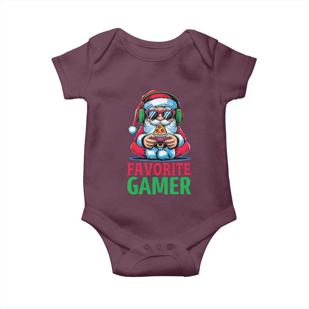 Funny Santa Gamer Christmas Baby Onesie - Wonder Print Shop