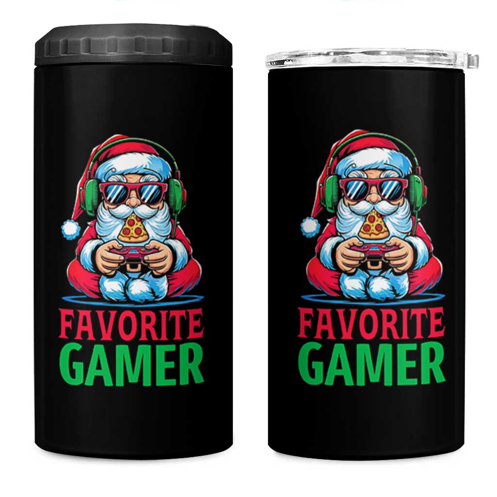 Funny Santa Gamer Christmas 4 in 1 Can Cooler Tumbler - Wonder Print Shop