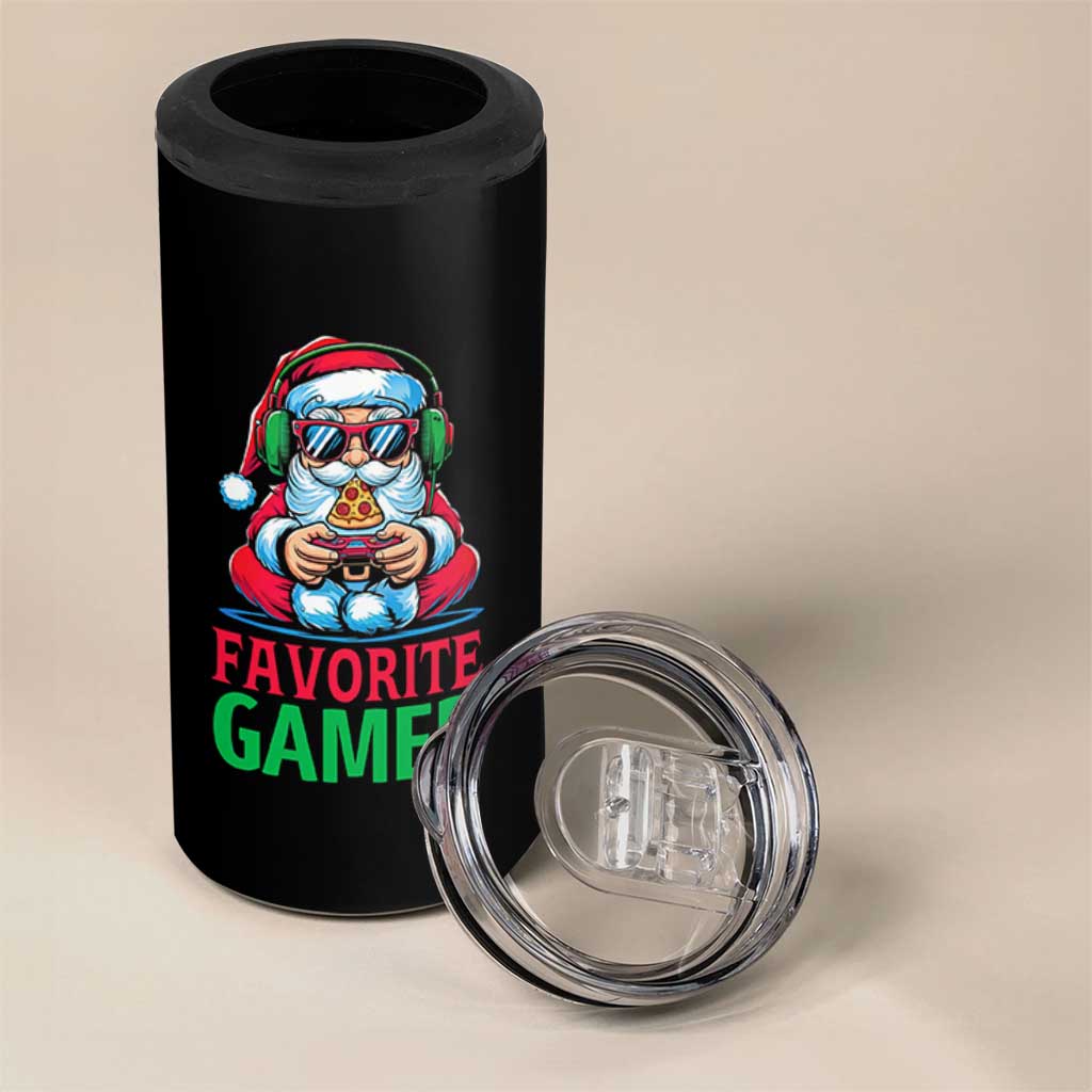 Funny Santa Gamer Christmas 4 in 1 Can Cooler Tumbler - Wonder Print Shop