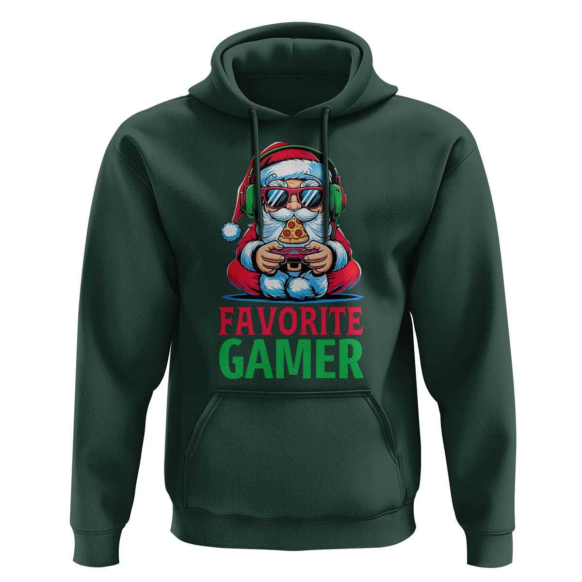 Funny Santa Gamer Christmas Hoodie - Wonder Print Shop