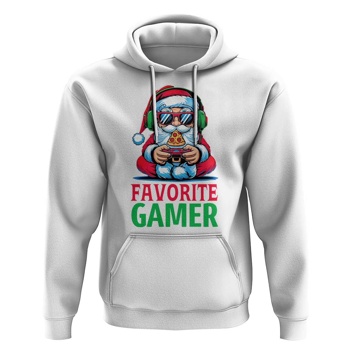 Funny Santa Gamer Christmas Hoodie - Wonder Print Shop