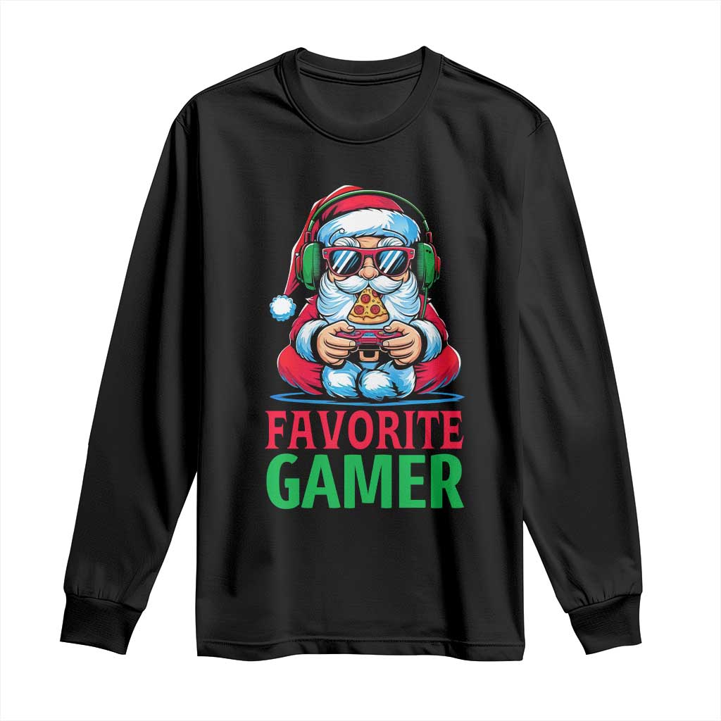 Funny Santa Gamer Christmas Long Sleeve Shirt - Wonder Print Shop