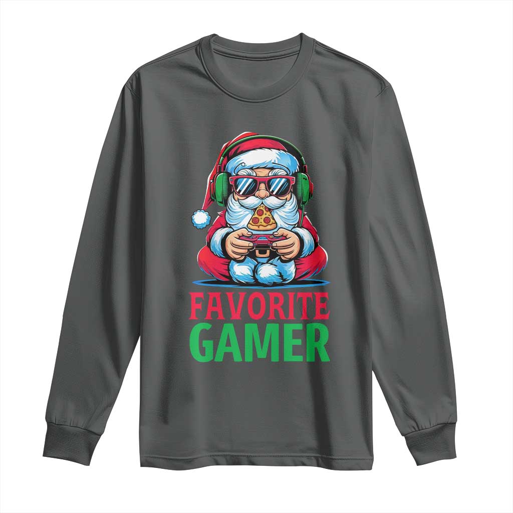 Funny Santa Gamer Christmas Long Sleeve Shirt - Wonder Print Shop