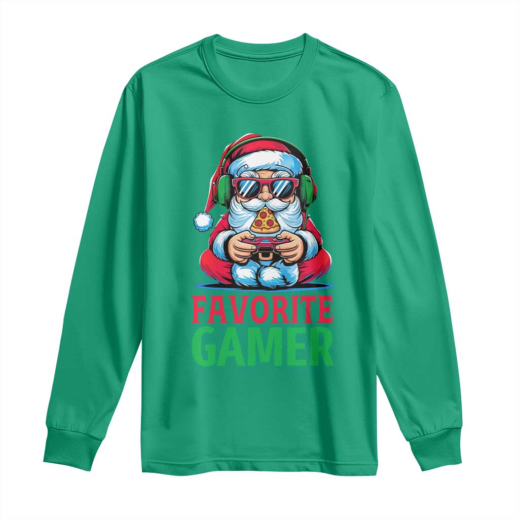 Funny Santa Gamer Christmas Long Sleeve Shirt - Wonder Print Shop