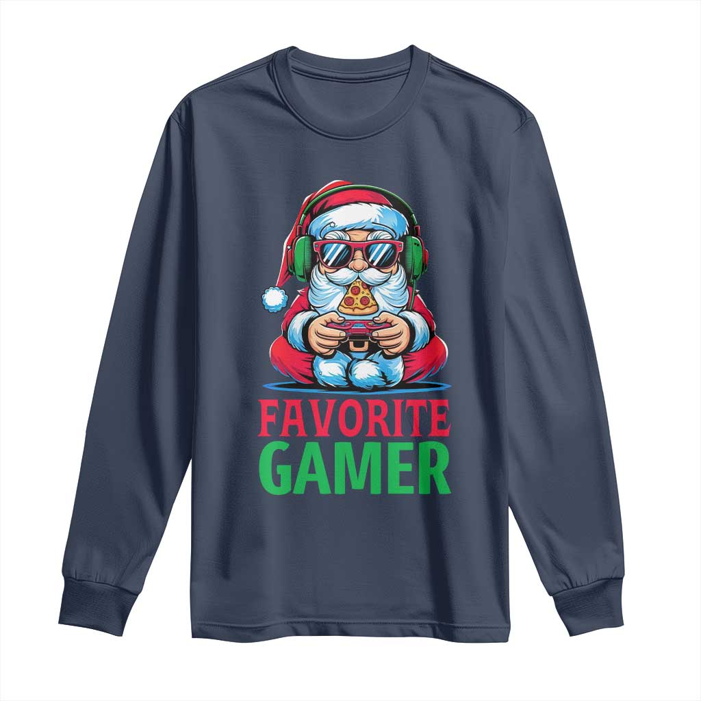 Funny Santa Gamer Christmas Long Sleeve Shirt - Wonder Print Shop