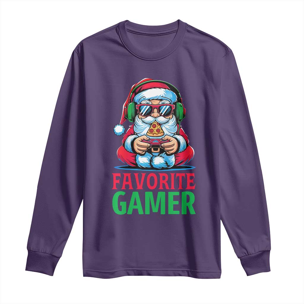 Funny Santa Gamer Christmas Long Sleeve Shirt - Wonder Print Shop