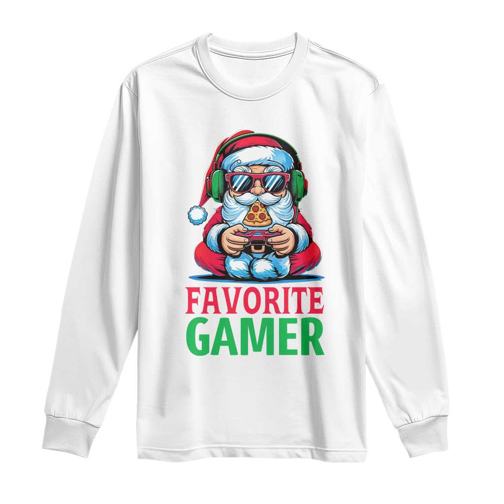 Funny Santa Gamer Christmas Long Sleeve Shirt - Wonder Print Shop