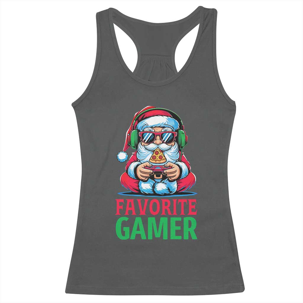 Funny Santa Gamer Christmas Racerback Tank Top - Wonder Print Shop