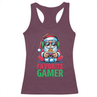 Funny Santa Gamer Christmas Racerback Tank Top - Wonder Print Shop