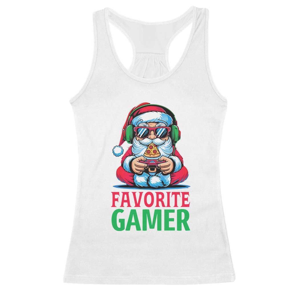 Funny Santa Gamer Christmas Racerback Tank Top - Wonder Print Shop