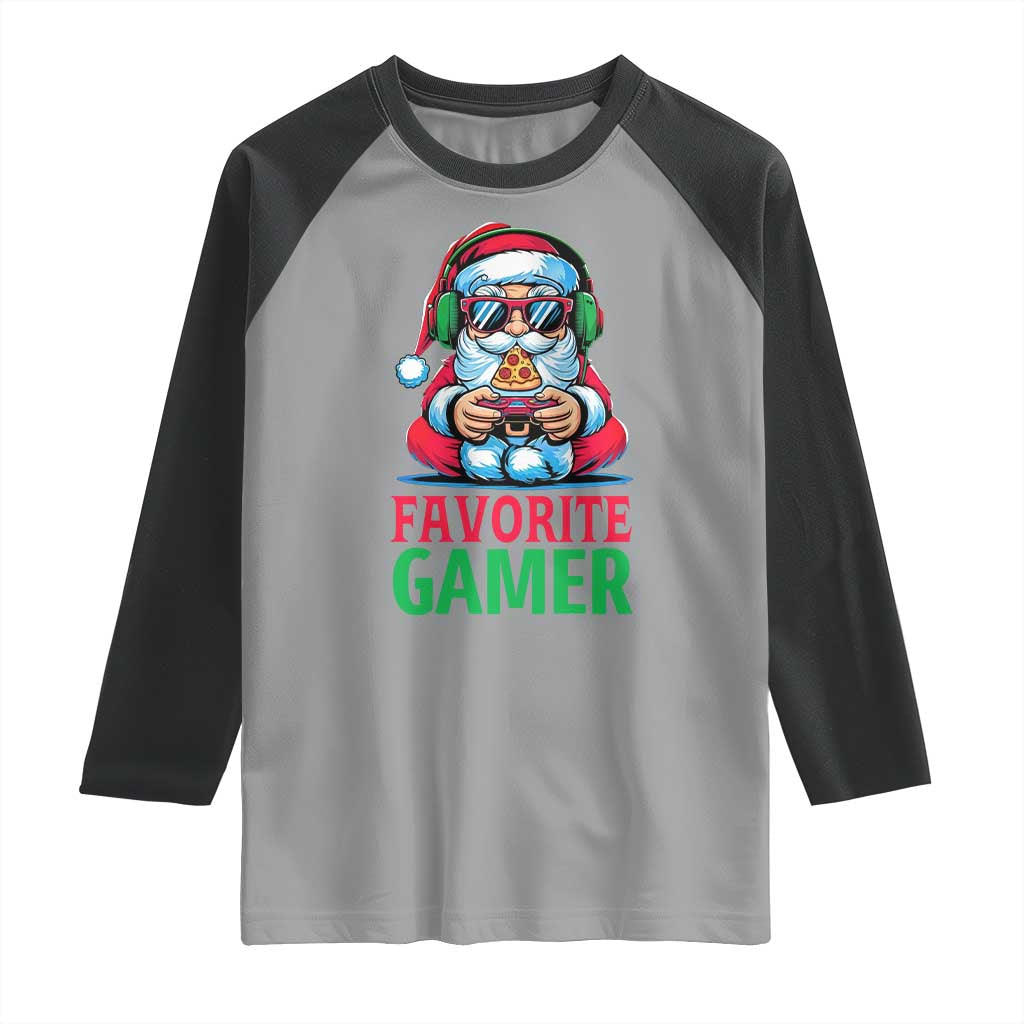 Funny Santa Gamer Christmas Raglan Shirt - Wonder Print Shop