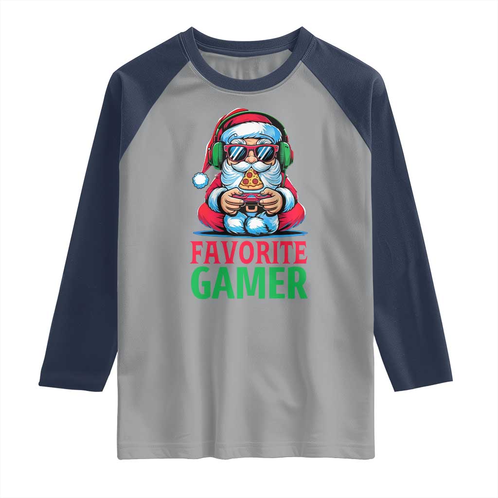 Funny Santa Gamer Christmas Raglan Shirt - Wonder Print Shop