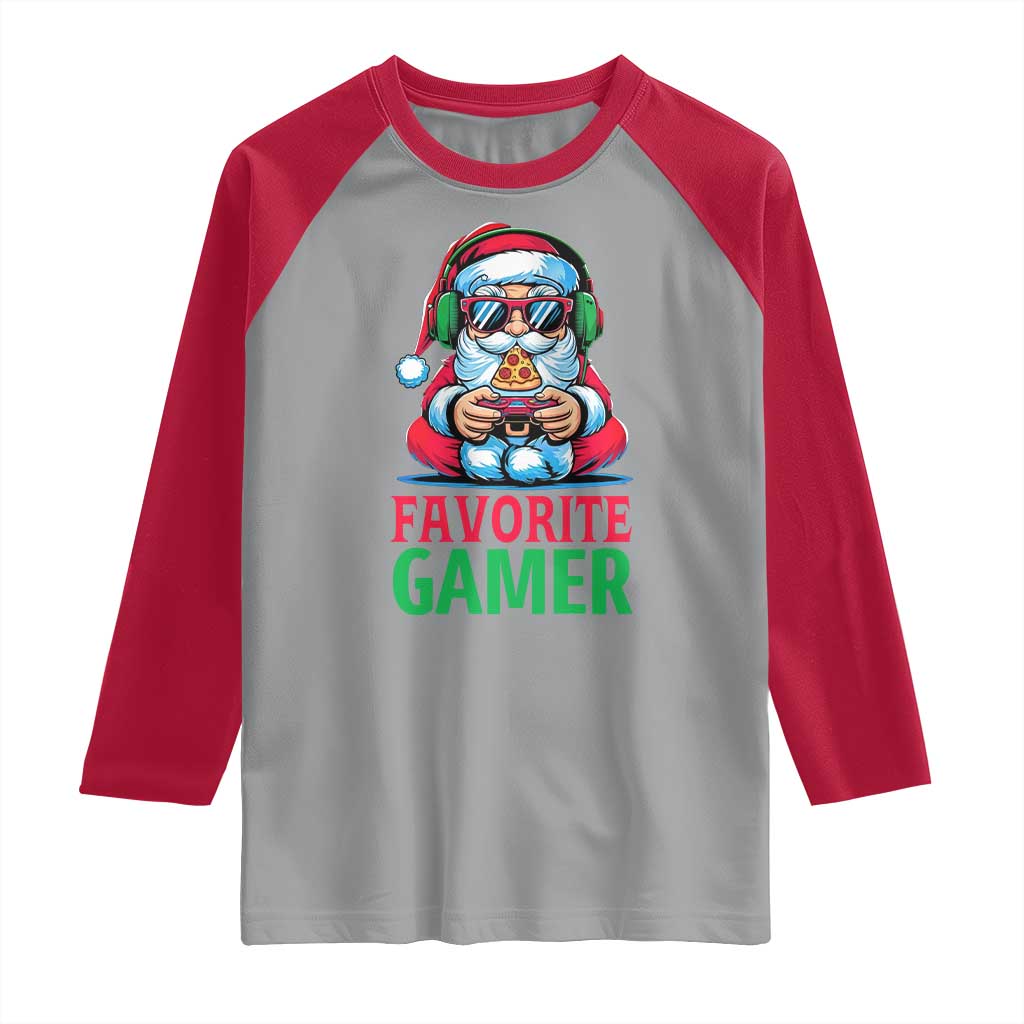 Funny Santa Gamer Christmas Raglan Shirt - Wonder Print Shop