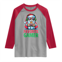 Funny Santa Gamer Christmas Raglan Shirt - Wonder Print Shop