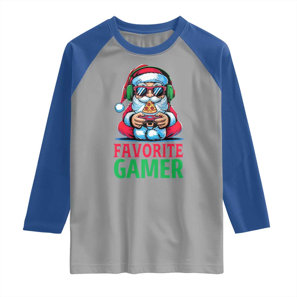 Funny Santa Gamer Christmas Raglan Shirt - Wonder Print Shop