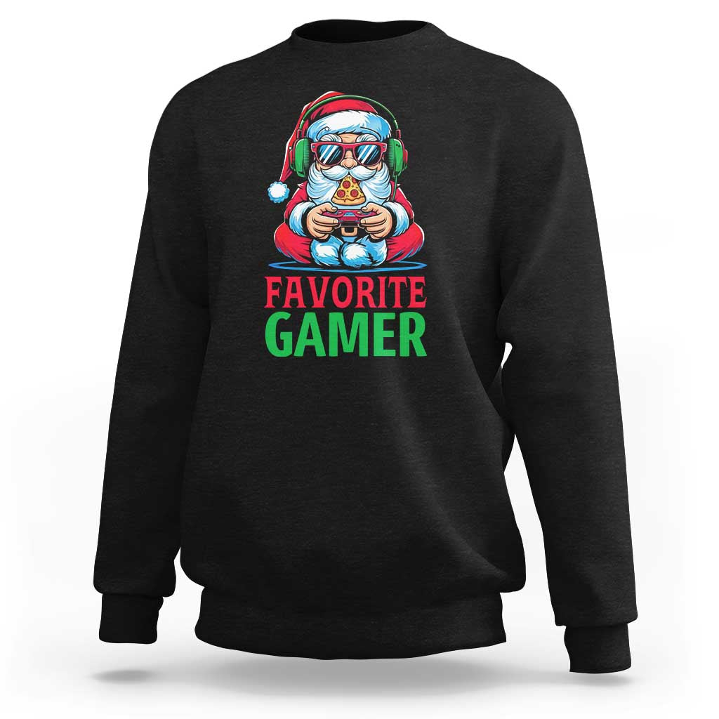 Funny Santa Gamer Christmas Sweatshirt - Wonder Print Shop