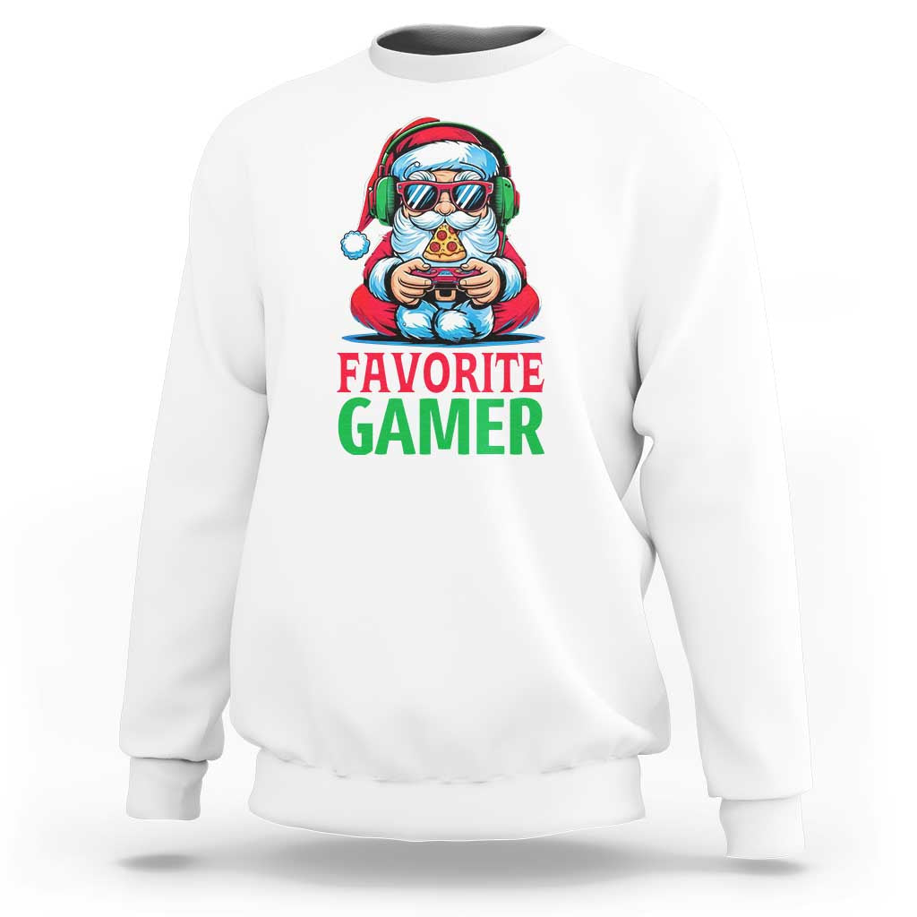 Funny Santa Gamer Christmas Sweatshirt - Wonder Print Shop