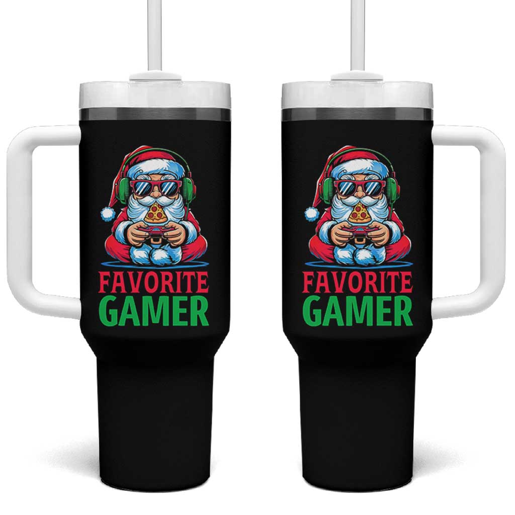 Funny Santa Gamer Christmas Tumbler With Handle - Wonder Print Shop